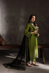 Ezzah 3pcs - Lawn Embroidered