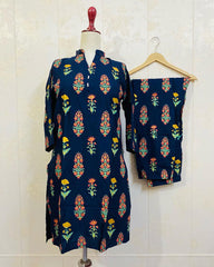 Flower Block Printed 2pcs