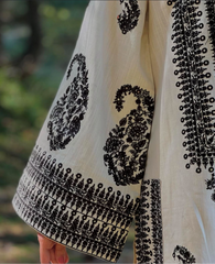 White bloom Embroidered 2pcs