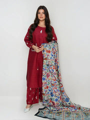 Doha Embroidered + shawl 3pcs