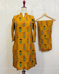 Flower Block Printed 2pcs