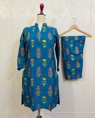 Flower Block Printed 2pcs