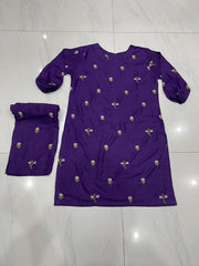 Floral embroidered 2pcs