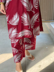 Feather Printed 2pcs