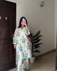 Sunflower printed 2pcs