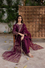 Mayal 3pcs - Cotton Lawn Embroidered