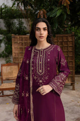 Mayal 3pcs - Cotton Lawn Embroidered