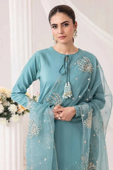 Embrose Embroidered 3pc With Farshi Shalwar