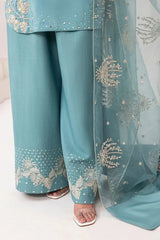 Embrose Embroidered 3pc With Farshi Shalwar