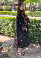 Parsa Embroidered - 3 Pieces - Black