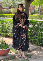 Parsa Embroidered - 3 Pieces - Black