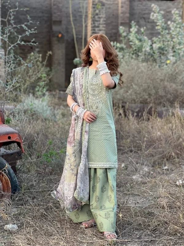 Meherin - 3 Piece - Embroidered Lawn Suit